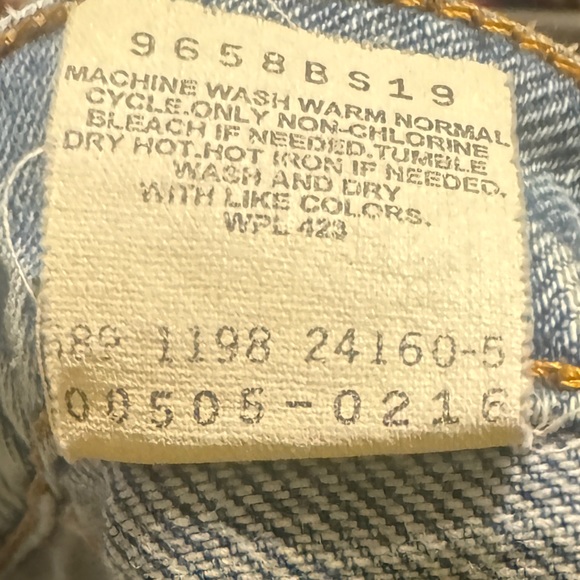 Vintage Levi’s 505 Jeans 36x32 Regular Fit Straight Leg 1998 Good Condition - Picture 5 of 5